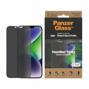 PanzerGlass Ultra-Wide Fit Karastatud klaas Antibacterial Privaatsus jaoks iPhone 14 Plus/13 Pro Max