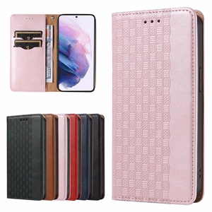 Magnet rihmaga ümbris Samsung Galaxy S22 + (S22 Plus) ümbris rahakott + Mini Lanyard ripats roosa
