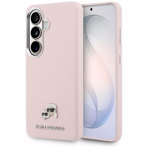 Karl Lagerfeld ümbris Saffiano KC Metal Logo MagSafe Samsung Galaxy S26 roosa
