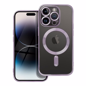 Case for iPhone 14 PRO Electro Mag Cover compatible with MagSafe purple