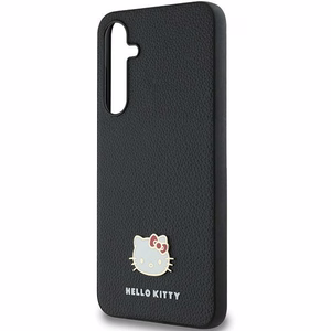 Hello Kitty Metal Logo Kitty Head ümbris jaoks Samsung Galaxy A55 - must
