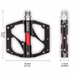 Rockbros 2020-12BBK alumiiniumist jalgratta platvormpedaalid – mustad