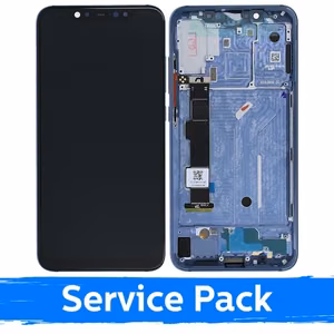 LCD ekraan ühilduv Xiaomi Mi 8 raamiga / sinine / (Service Pack)