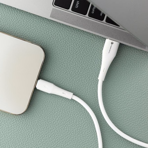 Kaabel USB A to Lightning Forcell F-Energy 2,4A 12W Silikoon 1 m C343 valge