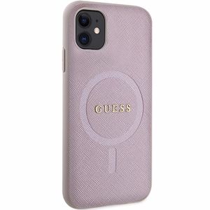 Guess GUHMN61PSAHMCP чехол для iPhone 11 / Xr - розовый Saffiano MagSafe