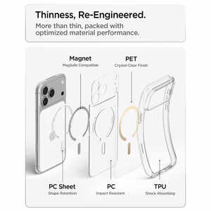 Spigen Ultra Hybrid MagSafe ümbris iPhone 18 Pro Max / 17 Pro Max jaoks, läbipaistev kuldne