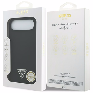 Guess чехол IPHONE 17 Air совместимый с MagSafe GUHMP17MSCTRLMK (Silicone W/ Triangle Logo) черный