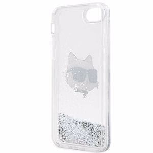 Karl Lagerfeld KLHCI8LNHCCS iPhone 7/8/ SE 2020/2022 hõbedane/hõbedane hardcase Glitter Choupette Head