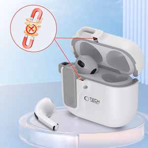 Tech-Protect Slim Hook Ümbris jaoks AirPods 4 - valge