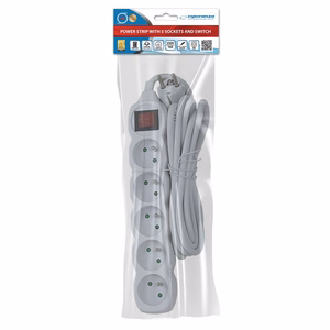 Esperanza ELK215W power extension 3 m 5 AC outlet(s) Indoor White