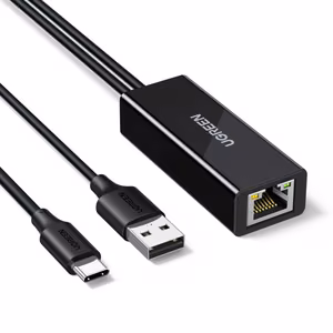 Ugreen USB-C RJ45 10/100 Mbps võrguadapter - must