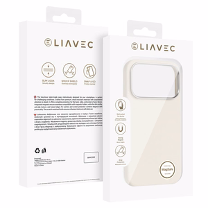 Liavec Silky чехол с металлической рамкой камеры для Iphone 17 Pro Max бежевый