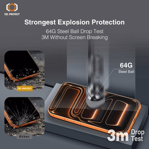 Tempered glass Tel Protect 10X HD DLC Diamond Coating jaoks Iphone 16 Pro Max