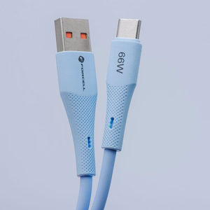 Kaabel USB A to USB C Forcell F-Energy QC4.0 3A 66W Silikoon 1 m C342 sinine