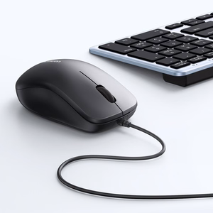 Ugreen wired optical mouse - black
