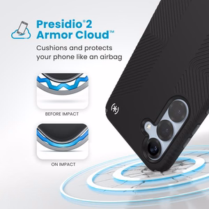 Speck Presidio2 Grip ümbris Samsung Galaxy S25+ / S24+ mudelitele, must / kiltkivihall