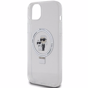 Karl Lagerfeld KLHMP15MHMRSKCH iPhone 15 Plus / 14 Plus 6.7" valge/valge hardcase Ring Stand Karl&Choupette MagSafe