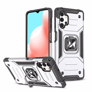 Wozinsky Ring Armor прочный гибридный чехол + магнитный держатель для Samsung Galaxy A73 серебряный