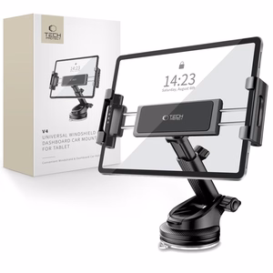 Tech-Protect V4 Car Tablet Hoidja jaoks Cockpit Kinnitus - must