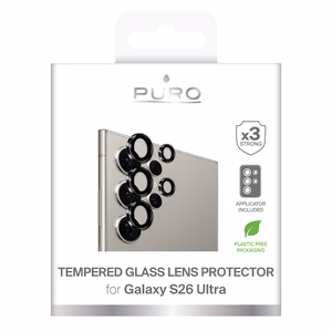 Puro Individual karastatud klaas for the rear camera for Samsung Galaxy S26 Ultra - with must frames