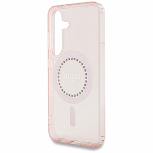GUESS ümbris jaoks SAMSUNG S25 GUHMS25SPFTDTEP (Magnetic IML Rhinestones) roosa