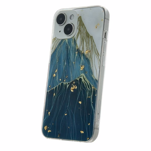 Kuldne Glam ümbris jaoks iPhone 15 6,1" mountain