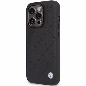 Ümbris BMW BMHCP14L22RQDK iPhone 14 Pro 6.1" must/must Leather Quilted
