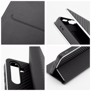 Чехол-книжка для Samsung A27 Luna Book Carbon черный