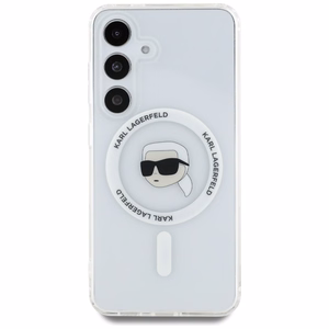 Ümbris Karl Lagerfeld Button Karl Head Printed Logo MagSafe Samsung Galaxy S25 valge