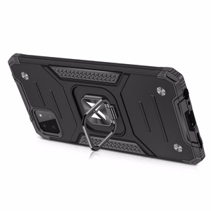 Wozinsky Ring Armor Case Kickstand Tough Rugged Cover for Samsung Galaxy A22 4G hõbedane