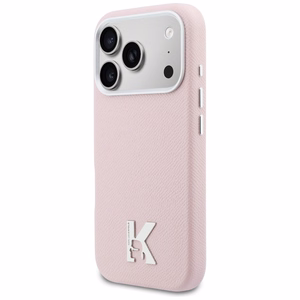 Karl Lagerfeld Чехол для iPhone 17 Pro Max HC MAGSAFE PU FW W/ KHEAD LOGO розовый