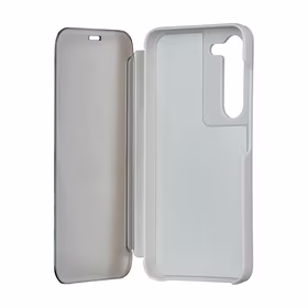 Fold Mirror View Case for Samsung Galaxy A14 4G / A14 5G hõbedane