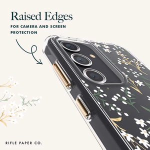 Rifle Paper Co. üliõhuke antimikroobne ümbris seadmele Samsung Galaxy S24+, Petite Fleurs mustriga