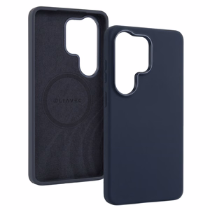 Liavec Silky ümbris metallist kaamera raamiga Samsung Galaxy S26 Ultra jaoks sinine