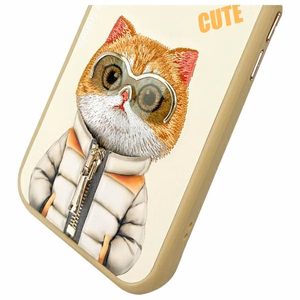 Nimmy Cool&Cute 2.0 Cat Ümbris jaoks iPhone 15 - Beige