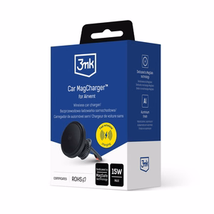 3mk Car MagCharger laadimisega magnetiline autohoidik ventilatsioonirestile