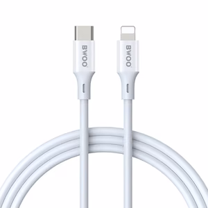 BWOO кабель USB-C - Lightning 2m 27W ABS + TPE белый