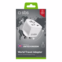 SBS UK Travel Adapter - Universal - Valge