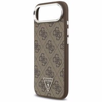 GUESS ümbris jaoks IPHONE 17 Air compatible with MagSafe GUHMP17MP4TSRCMW (4G PU W/ Triangle Logo) hõbedane brown