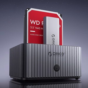 Orico IT28E-C 2-Disk Docking Station with M.2 NVME 2.5"/3.5 HDD/2.5" SSD Clone Function - Hall