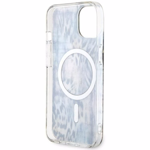 Guess Leopard MagSafe ümbris jaoks iPhone 14 - sinine