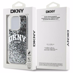 DKNY DKHCP16XLBNAEK iPhone 16 Pro Max 6.9" чёрный/чёрный жёсткий чехол Liquid Glitter Arch Logo
