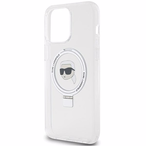 Karl Lagerfeld KLHMP15LHMRSKHH iPhone 15 Pro 6.1" белый/белый жёсткий чехол Ring Stand Karl Head MagSafe