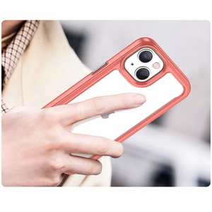 Outer Space Case iPhone 14 Plus kõva kate geelraamiga punane