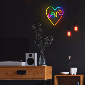 Neon LED RGB LOVE IN HEART FLRN02 + RC Forever Light