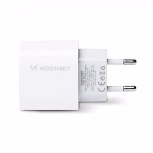 Laadija Wozinsky Quick Charge, valge PD 20W + Type-C / Lightning valge kaabel 100cm