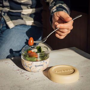 Quokka Bubble Food Jar 500 ml toidunõu, vintage-stiilis lillemuster