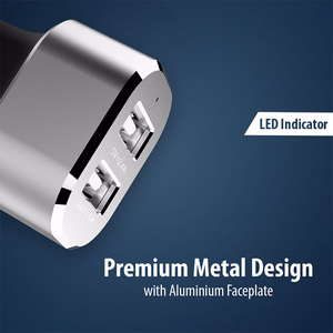 Crong Power 24 W autolaadija 2 USB-A pordiga, 2.4 A, alumiiniumist