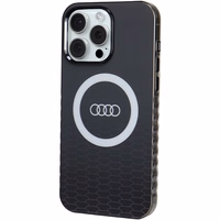 Audi IML Big Logo MagSafe ümbris jaoks iPhone 15 Pro Max - must