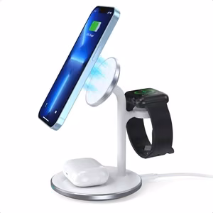 Wireless laadija Choetech T585-F 3-in-1 15W valge